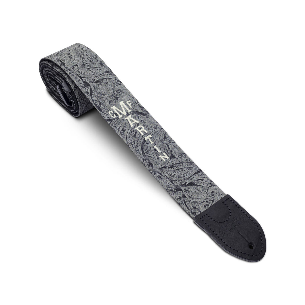 MARTIN DENIM STRAP: SCROLL-AND-LEAF PATTERN