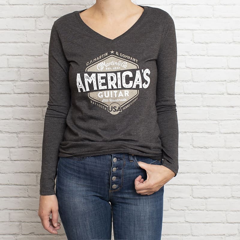 Martin Women's Long-Sleeve Charcoal T-Shirt