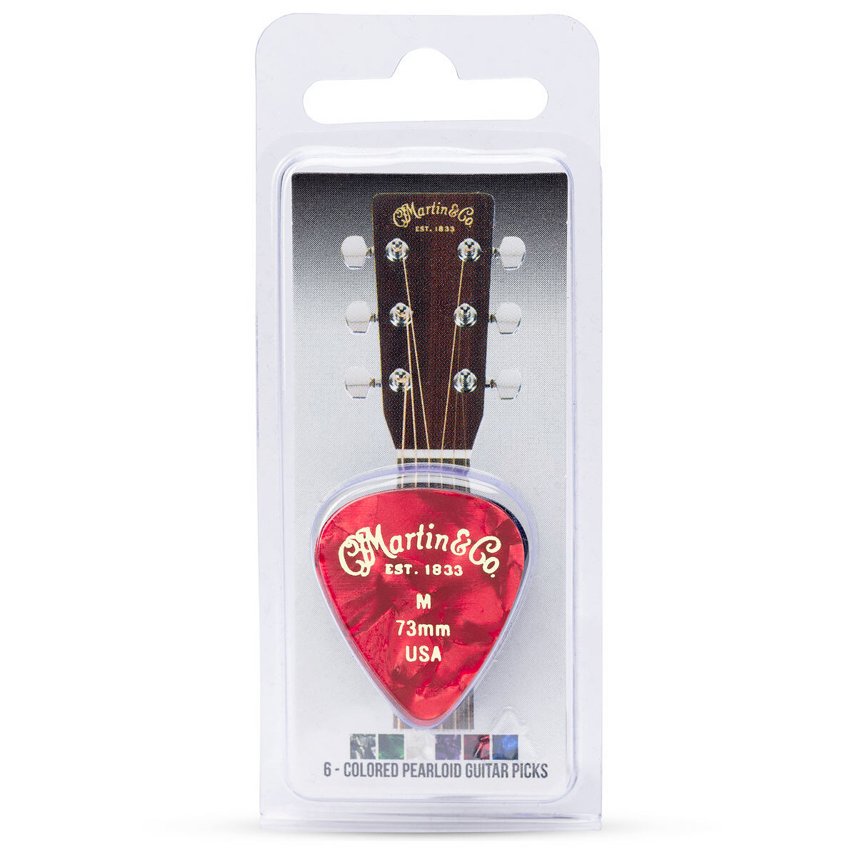 Mehrfarbiges Pearloid Plektrum (6er Pack)